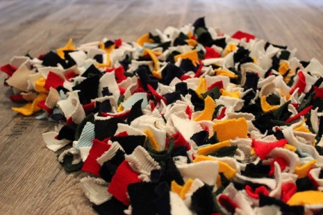 Patchwork carpet.