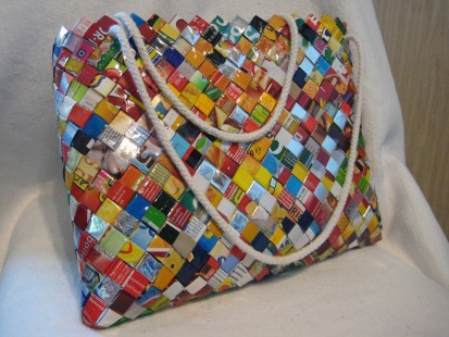 bag made from plastic waste.